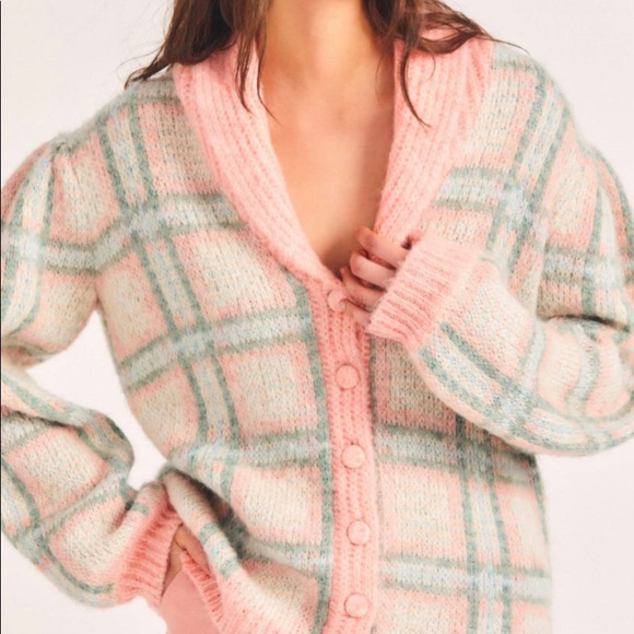 LoveShackFancy Sweaters - NWT Loveshackfancy Jeeves Cardigan In Sage Pink